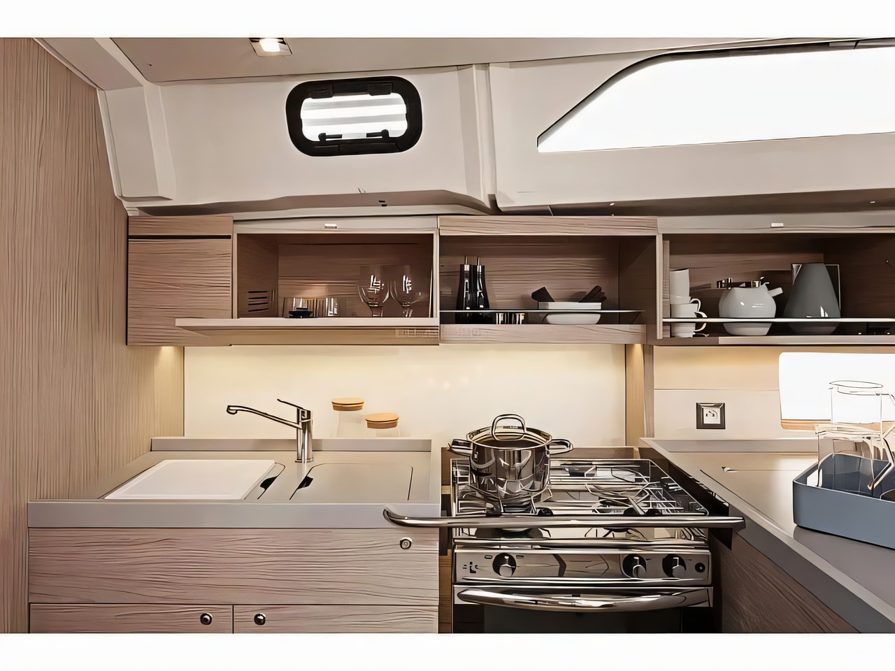 Layout of Oceanis 46.1 sail boat with 4 cabins Croatia yacht charter