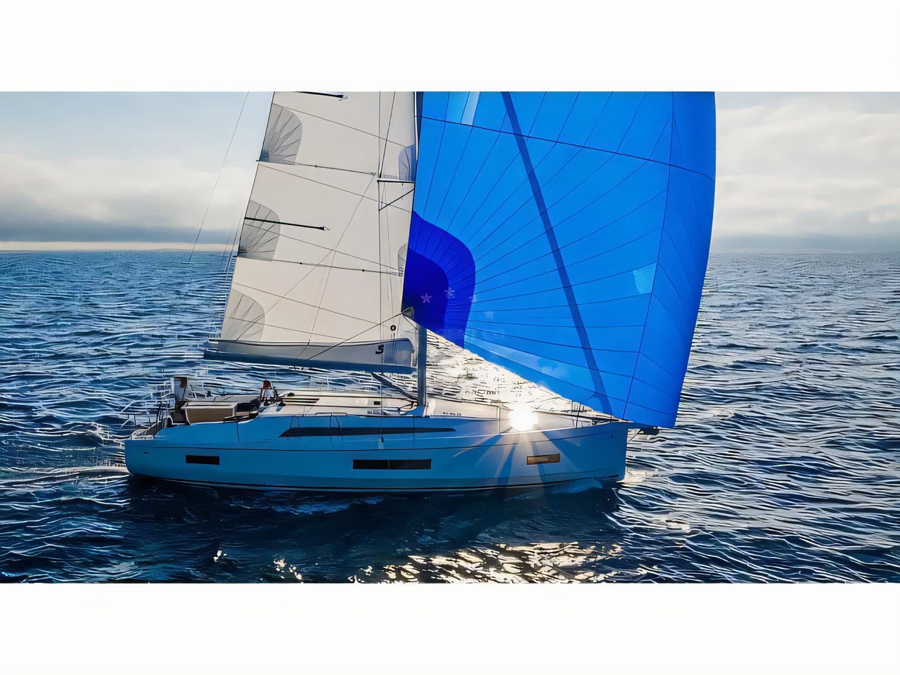 Exterior overview of Oceanis 40.1 sail boat for charter from Vodice ACI Marina in the Sibenik sailing area Croatia