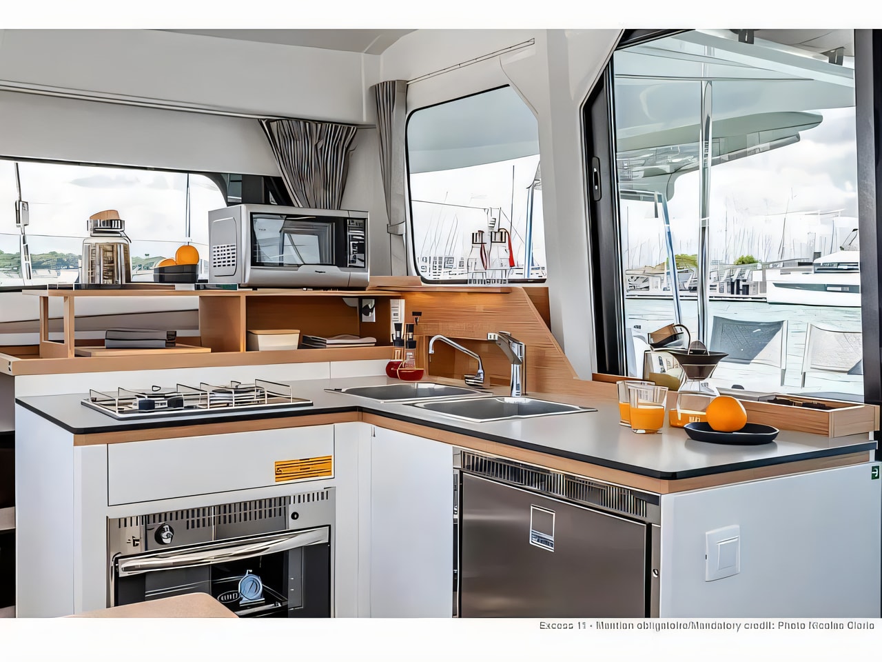 Layout of Excess 11 catamaran with 6 cabins Croatia yacht charter