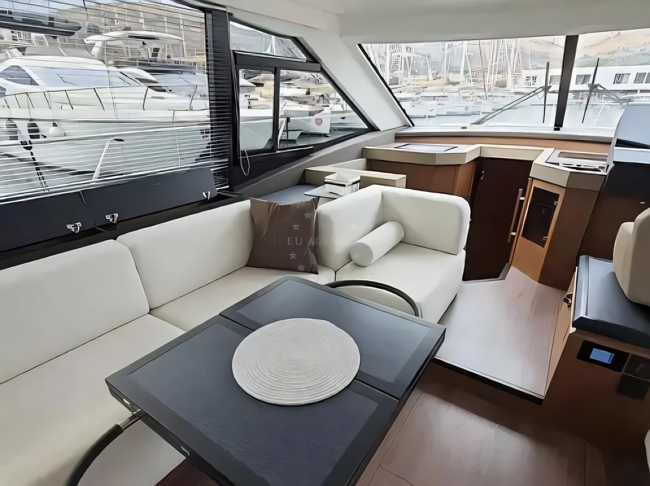 Layout of Monte Carlo 52 motoryacht with 3 cabins Croatia yacht charter