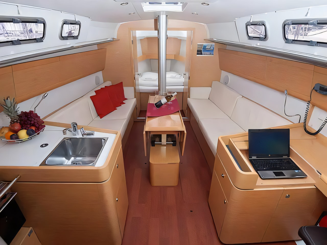 First 35 yacht layout 2 cabins Croatia charter