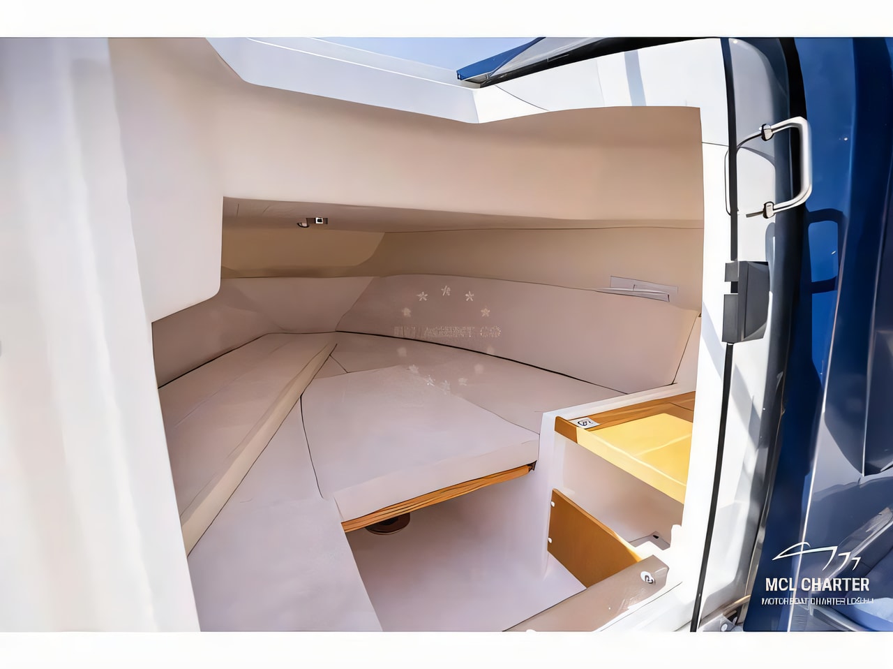Layout of Galia 630 Sundeck motor boat with 1 cabins Croatia yacht charter