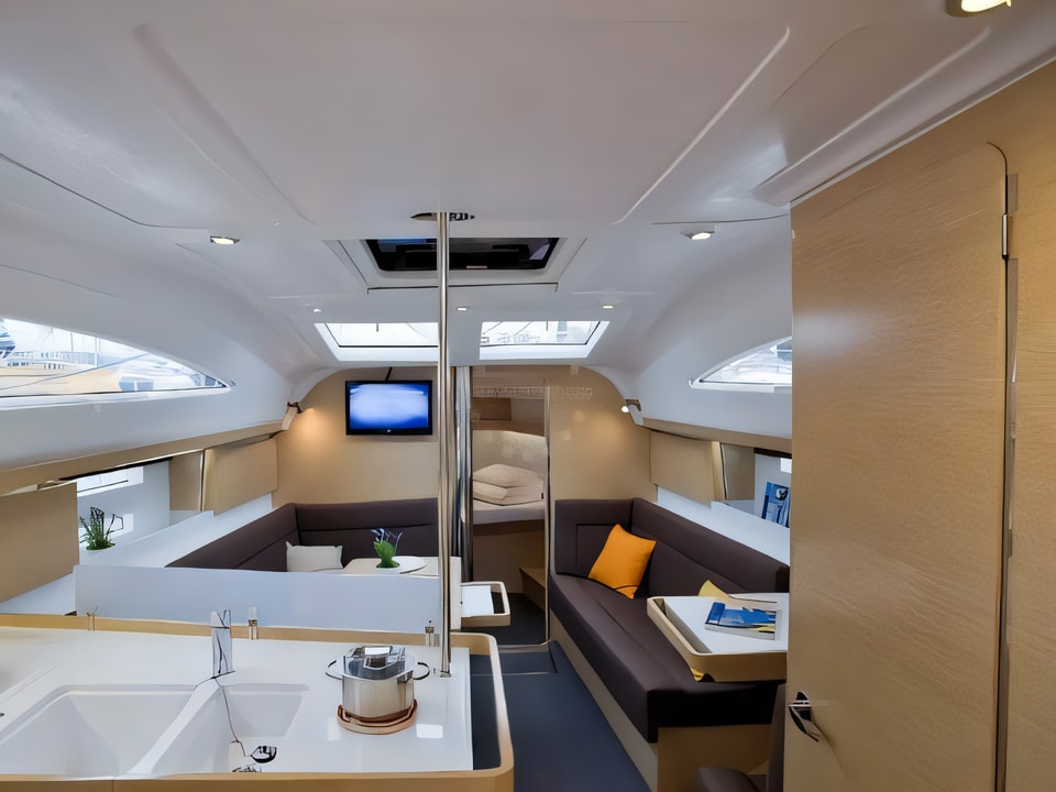 Interior of Elan 394 Impression sail boat with 3 cabins Croatia yacht charter