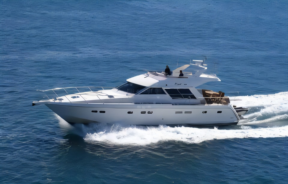 Exterior overview of Yaretti 1910 motoryacht for charter from Primosten Marina Kremik in the Sibenik sailing area Croatia