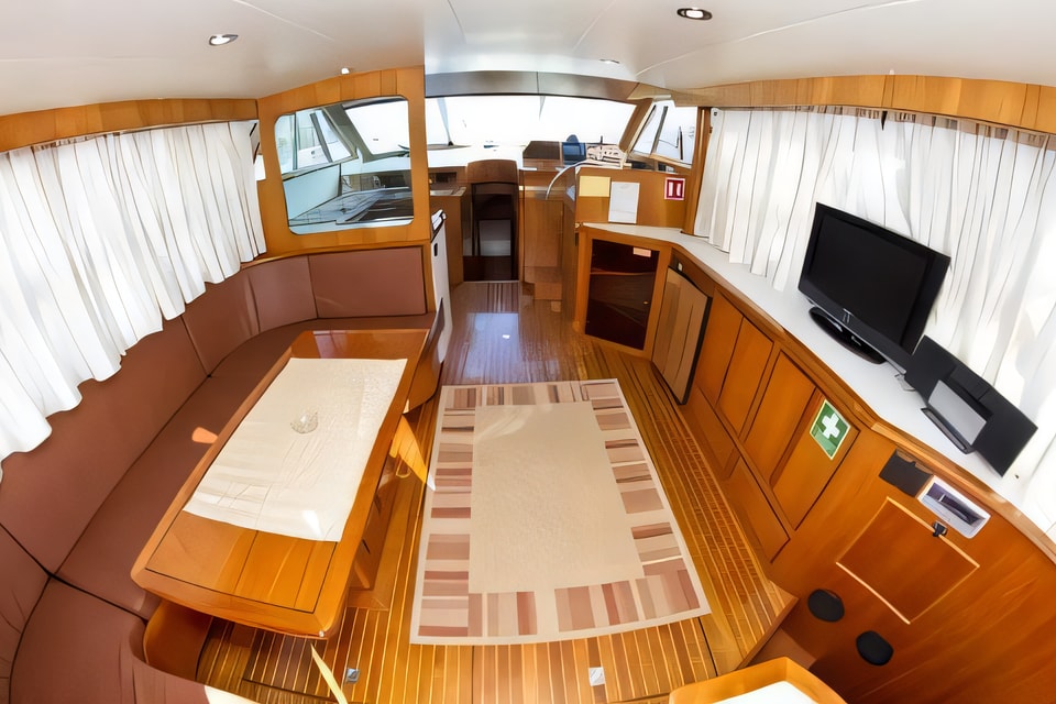 Interior of Yaretti 1910 motoryacht with 5 cabins Croatia yacht charter