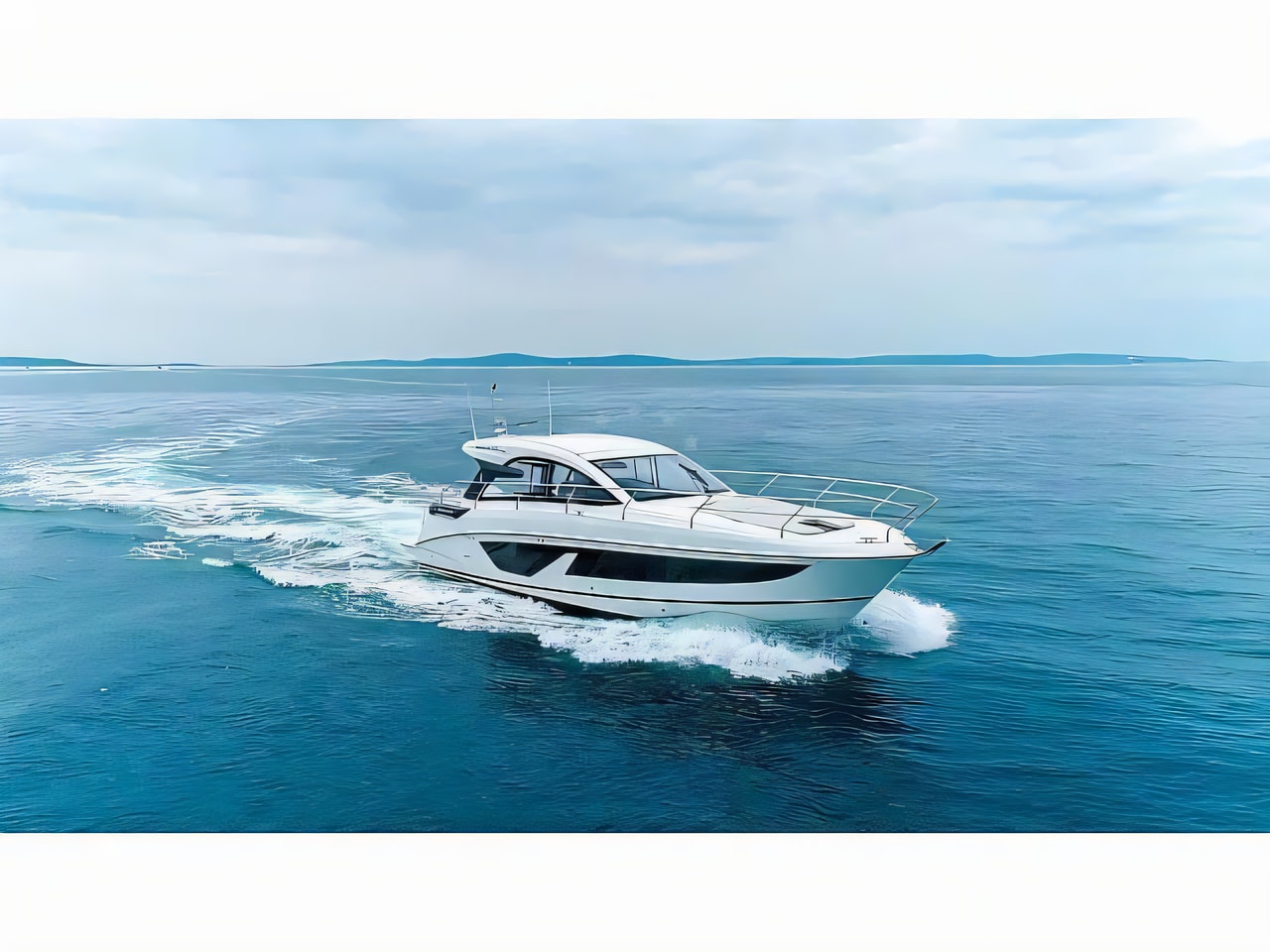 Exterior overview of Gran Turismo 41 motor boat for charter from Rogoznica Marina Frapa in the Sibenik sailing area Croatia