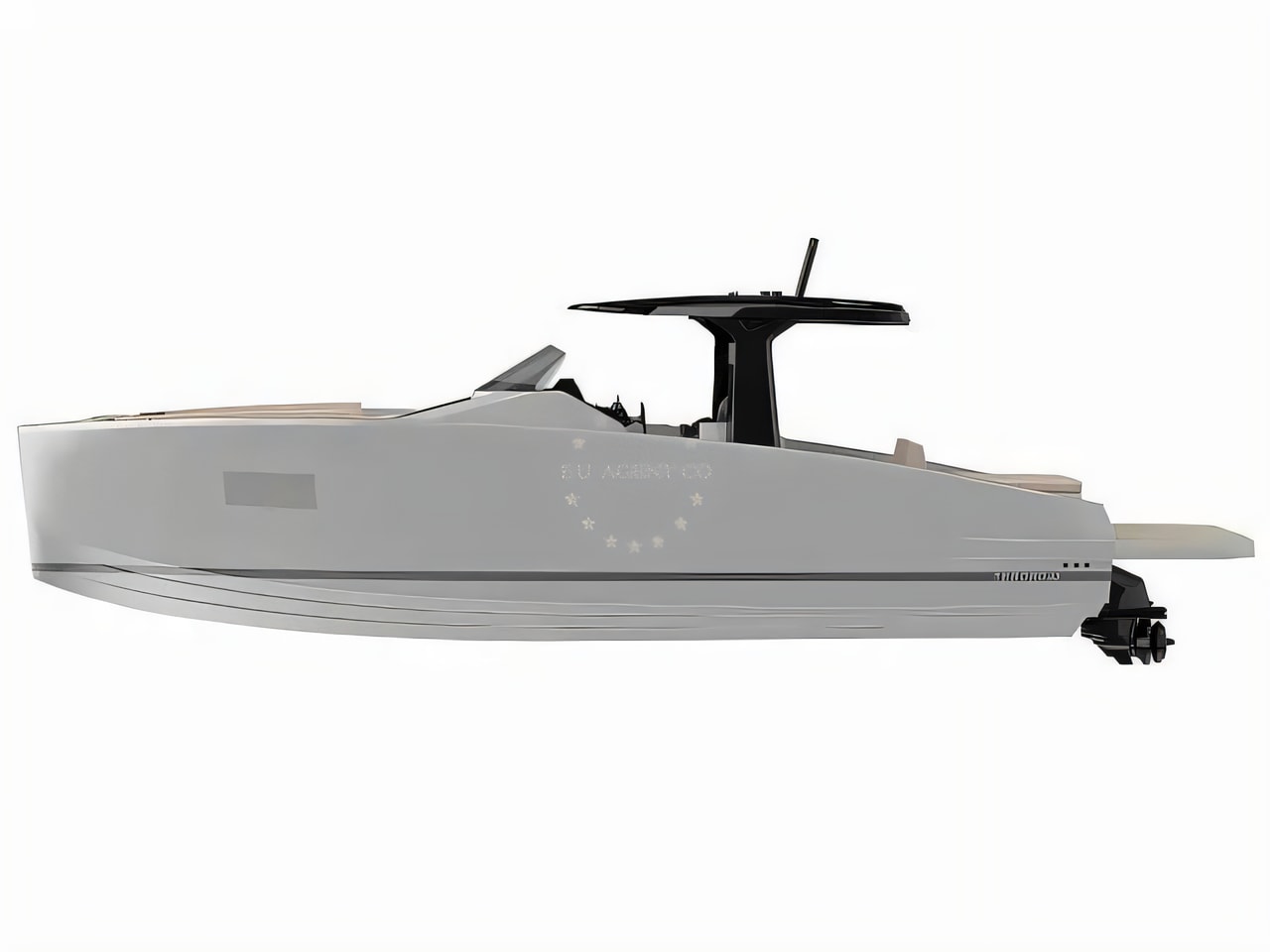 Interior of Tesoro T40 motor boat with 2 cabins Croatia yacht charter