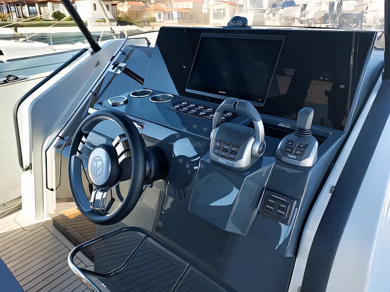Layout of Tesoro T40 motor boat with 2 cabins Croatia yacht charter