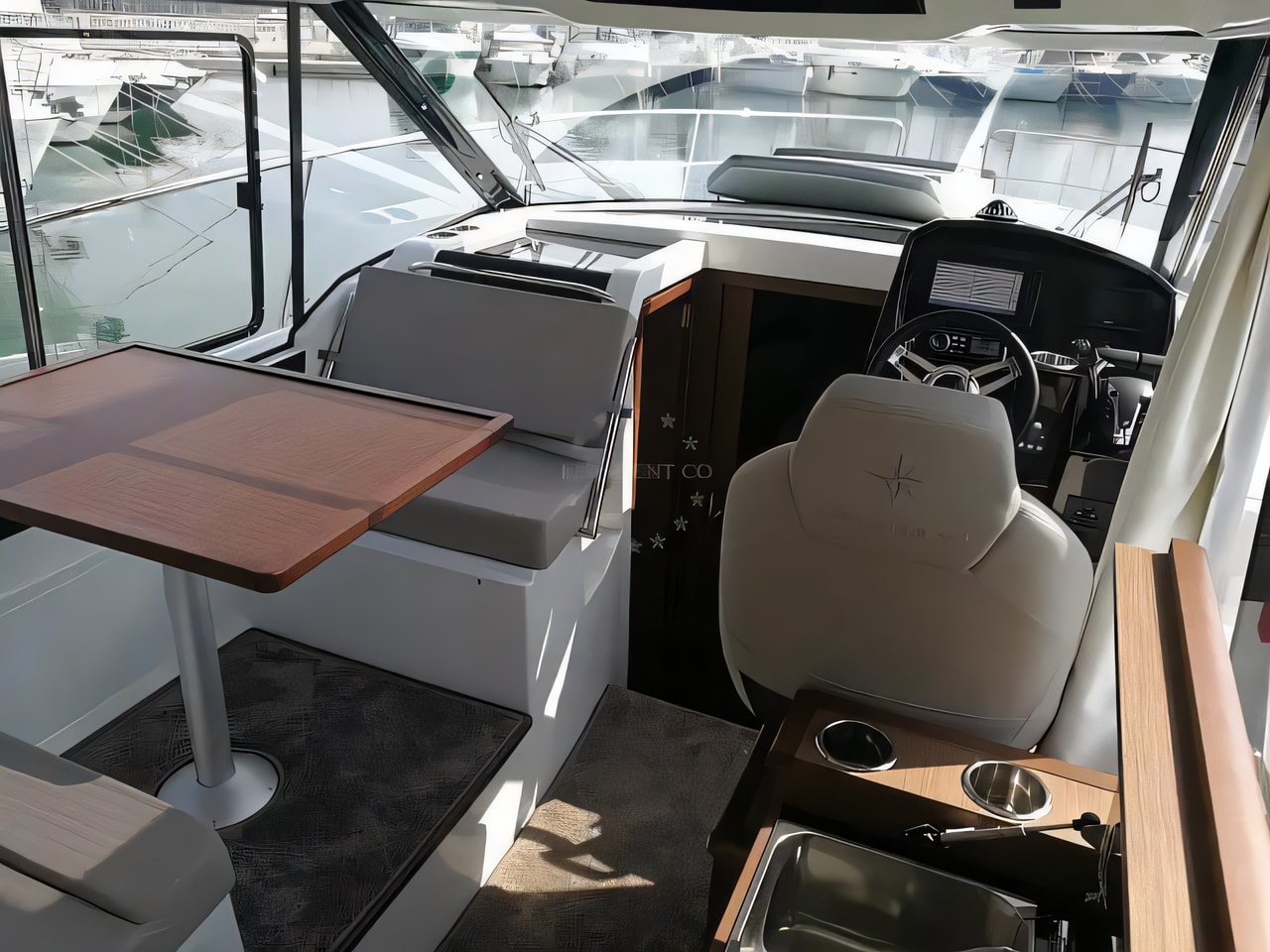 Layout of Merry Fisher 895 motor boat with 2 cabins Croatia yacht charter