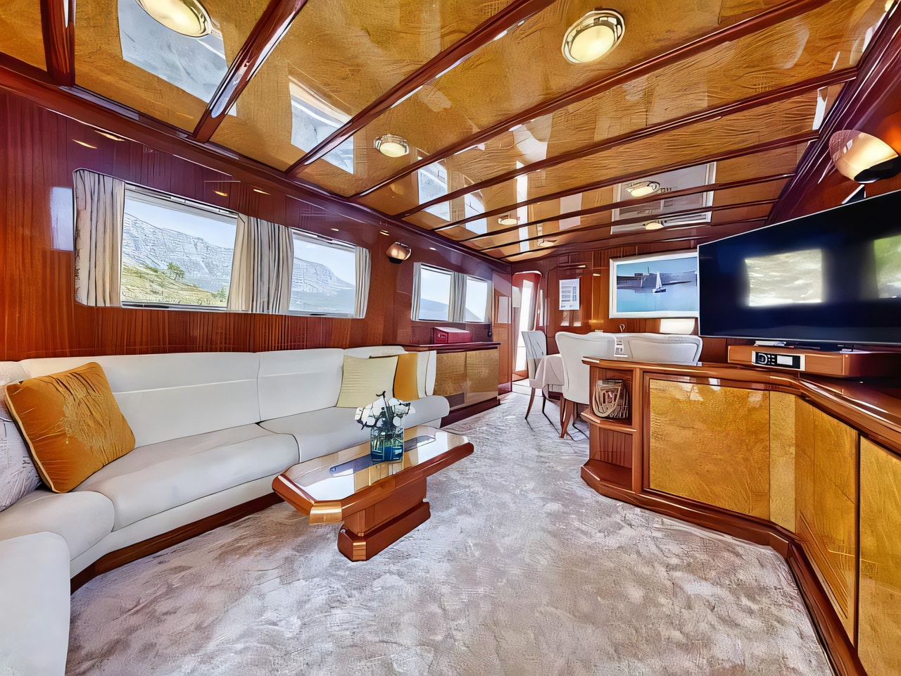 Motoryacht yacht layout 3 cabins Croatia charter