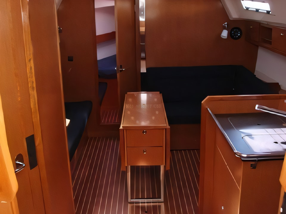 Interior of Bavaria 36 Cruiser sail boat with 3 cabins Croatia yacht charter