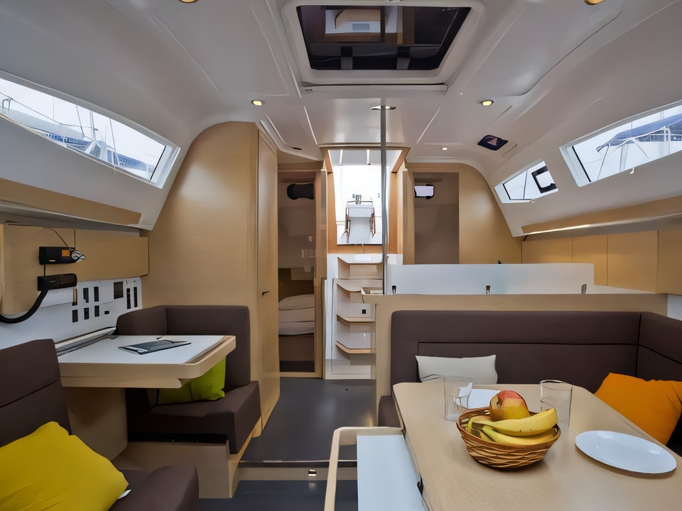 Interior of Elan 394 Impression sail boat with 3 cabins Croatia yacht charter