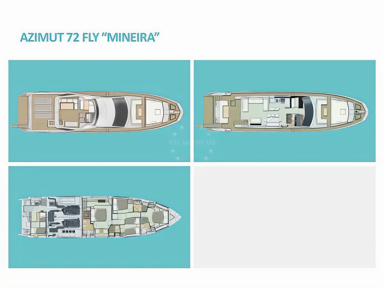 Interior of Azimut 72 Fly motoryacht with 6 cabins Croatia yacht charter
