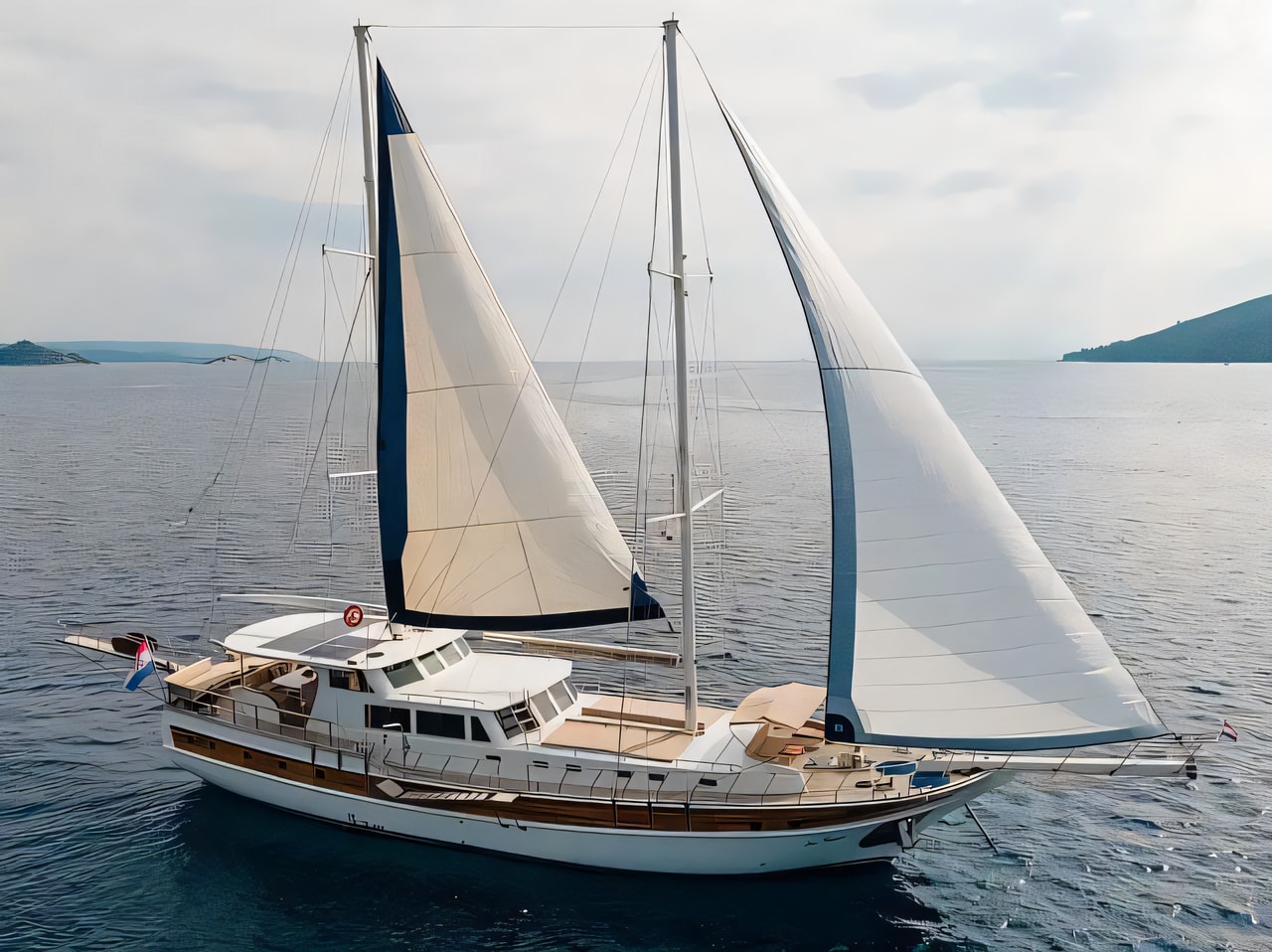 Exterior overview of Gulet gulet or cruiser for charter from SCT Marina Trogir in the Split sailing area Croatia