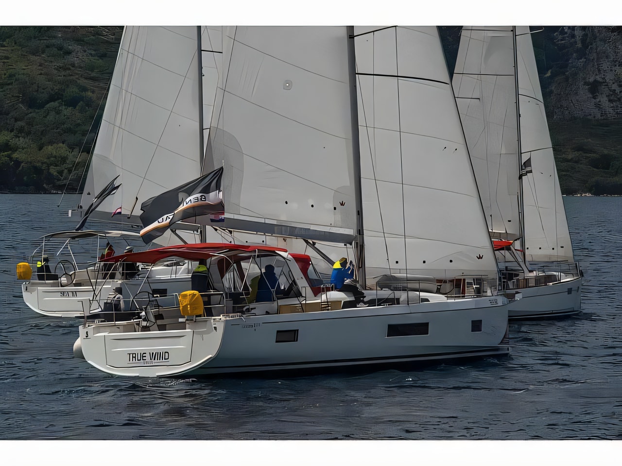 Exterior overview of Oceanis 51.1 sail boat for charter from Trogir ACI Marina in the Split sailing area Croatia