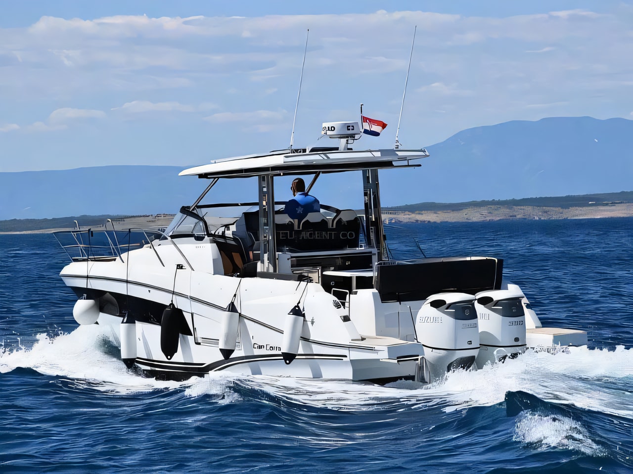 Exterior overview of Cap Camarat 10.5 WA motor boat for charter from Zadar Marina Zadar in the Zadar sailing area Croatia