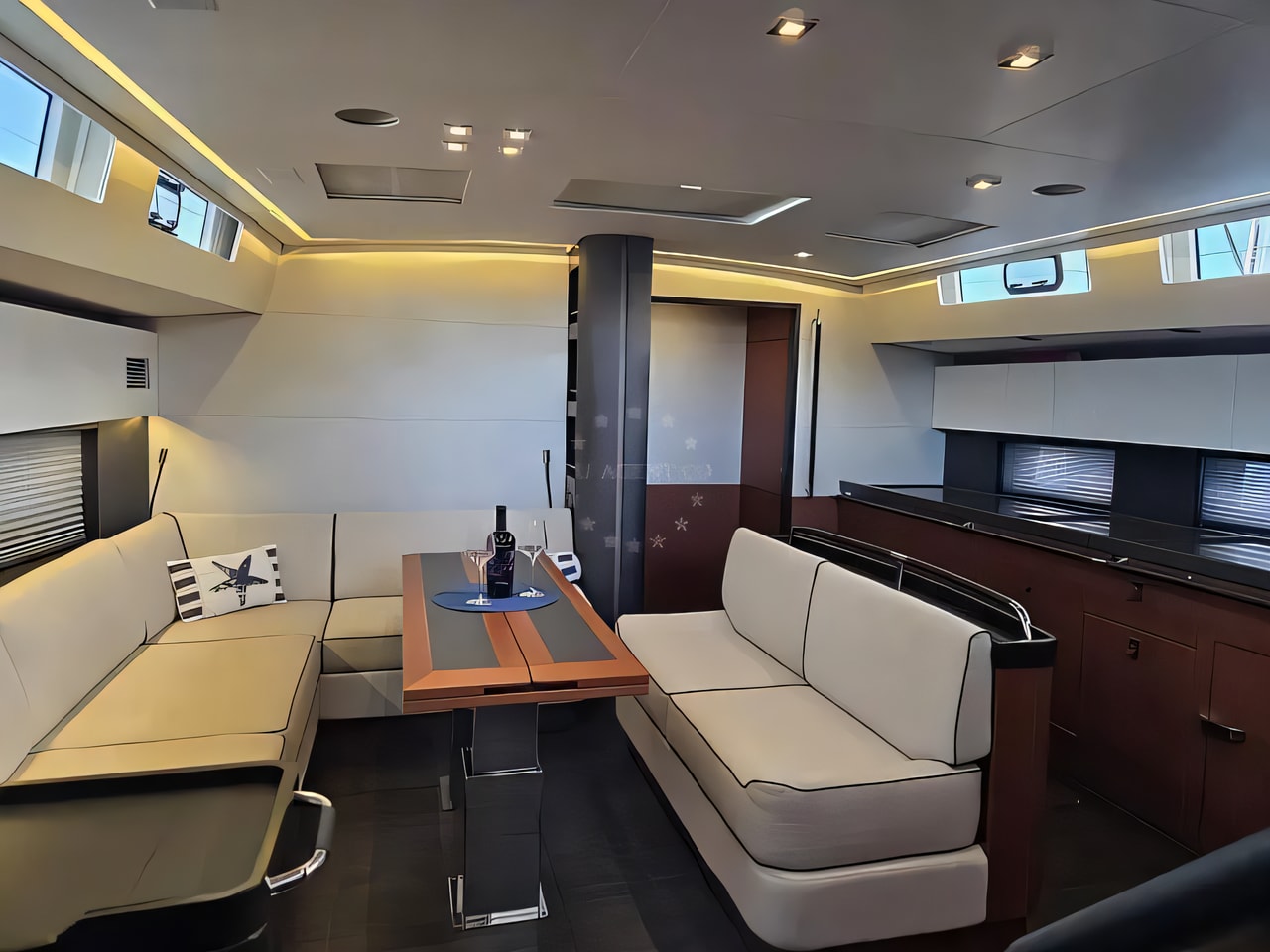 Layout of Oceanis 62 sail boat with 3 cabins Croatia yacht charter
