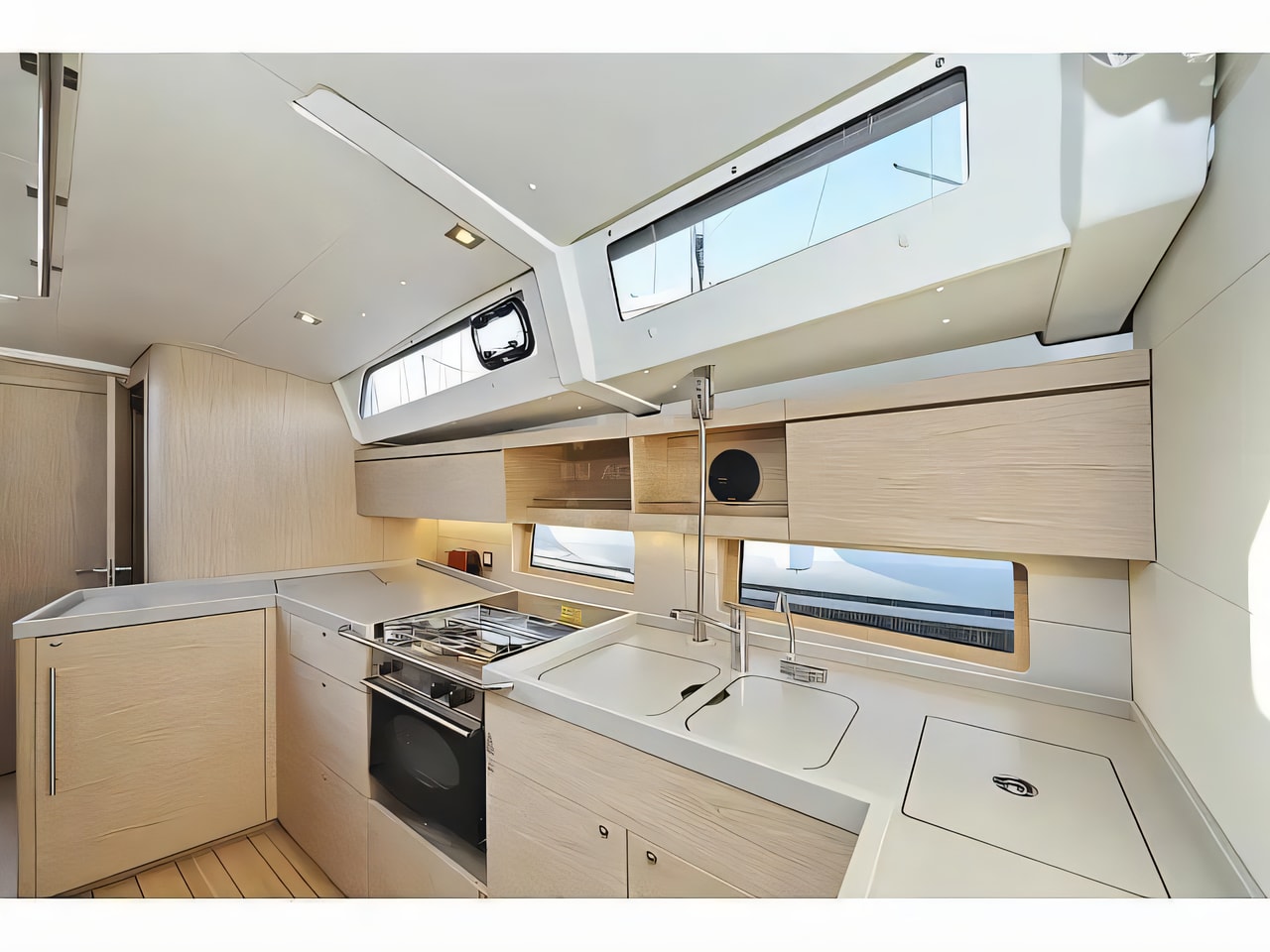Layout of Oceanis 46.1 - 5 cab sail boat with 5 cabins Croatia yacht charter
