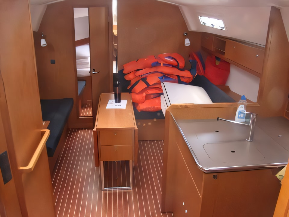 Interior of Bavaria Cruiser 36 sail boat with 3 cabins Croatia yacht charter