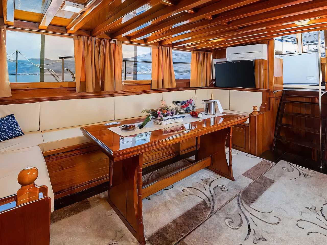 Layout of Gulet - Gideon gulet or cruiser with 8 cabins Croatia yacht charter