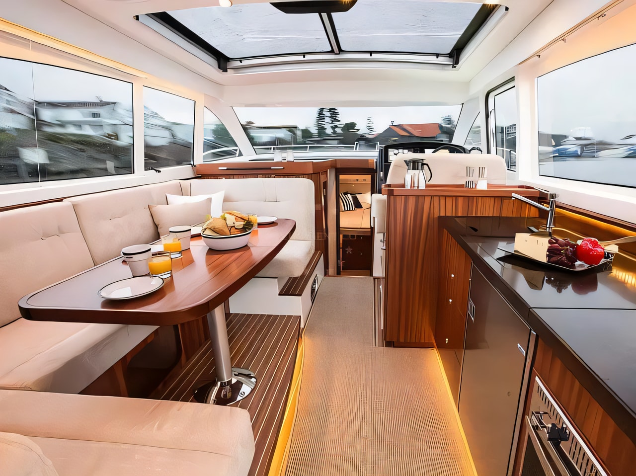 Nimbus 405 Flybridge 3-cabin layout for charter in Croatia