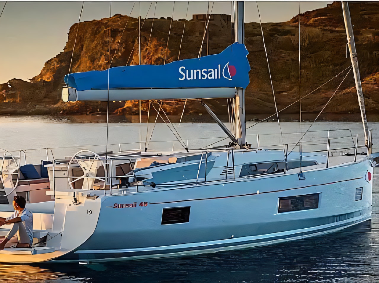 Exterior overview of Oceanis 461 / 3 / 3 sail boat for charter from Agana Marina in the Split sailing area Croatia