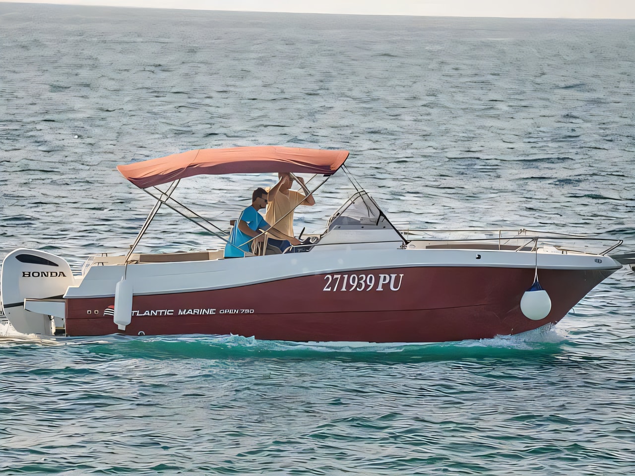 Luxury Atlantic Marine 750 motor boat for charter in Pula / Fazana, Istria / Kvarner sailing area, Croatia