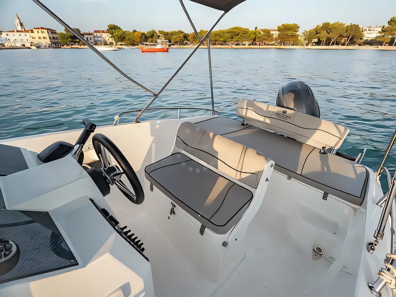 Layout of Orizzonti Calipso 620 F motor boat with 0 cabins Croatia yacht charter