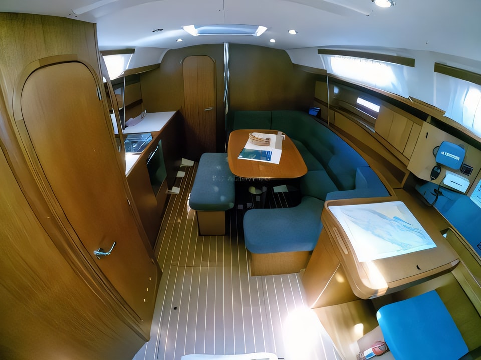 Interior of Dufour 365 GL sail boat with 3 cabins Croatia yacht charter