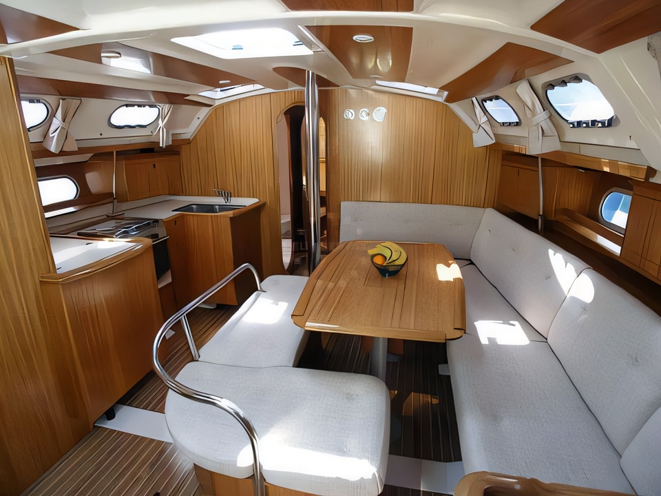 Interior of Gib Sea 43 sail boat with 4 cabins Croatia yacht charter