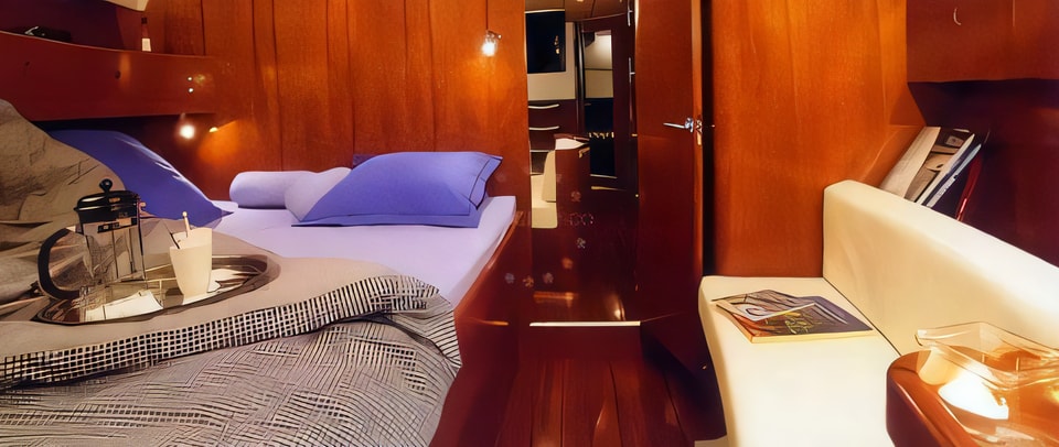 Interior of First 47.7 sail boat with 3 cabins Croatia yacht charter