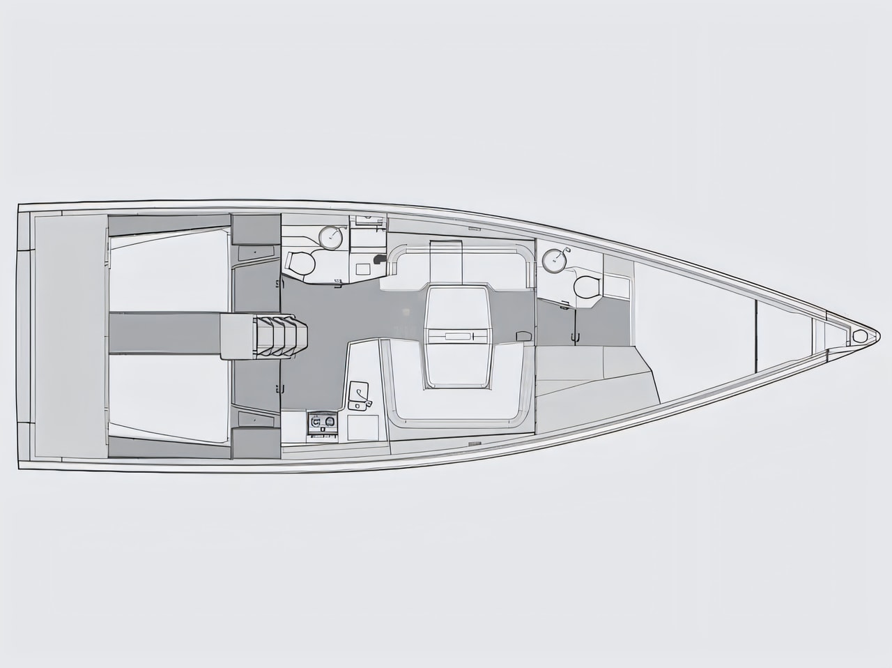 Interior of Elan E6 Performance sail boat with 4 cabins Croatia yacht charter