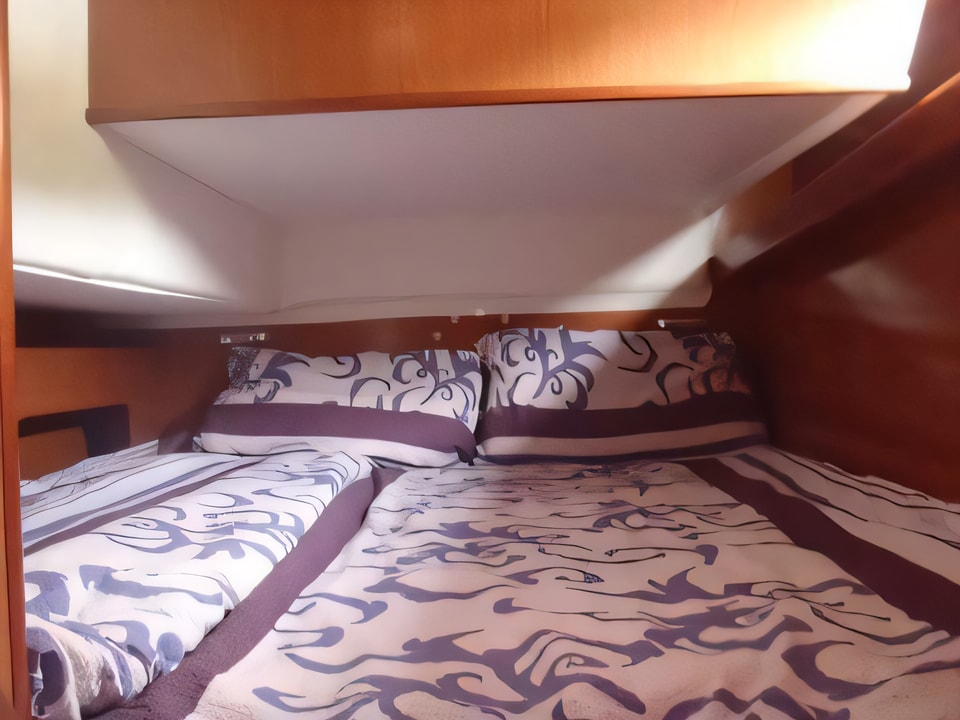 Interior of Antares 10.80 motor boat with 2 cabins Croatia yacht charter