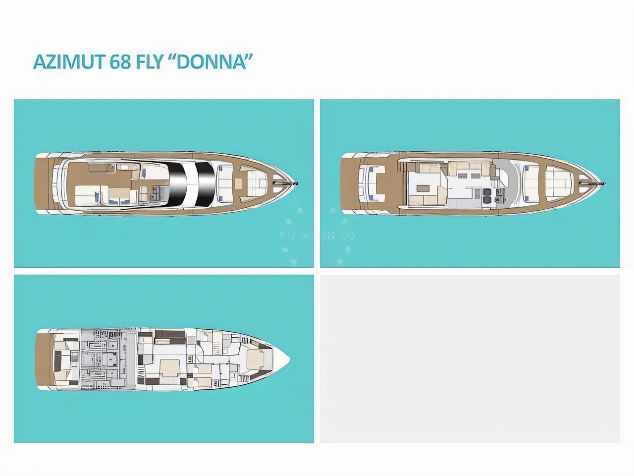 Interior of Azimut 68 Fly motoryacht with 4 cabins Croatia yacht charter