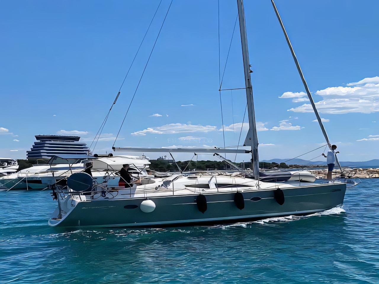 Elan 384 Impression sailing yacht for charter from Vodice / ACI Marina Vodice Sibenik sailing area Croatia