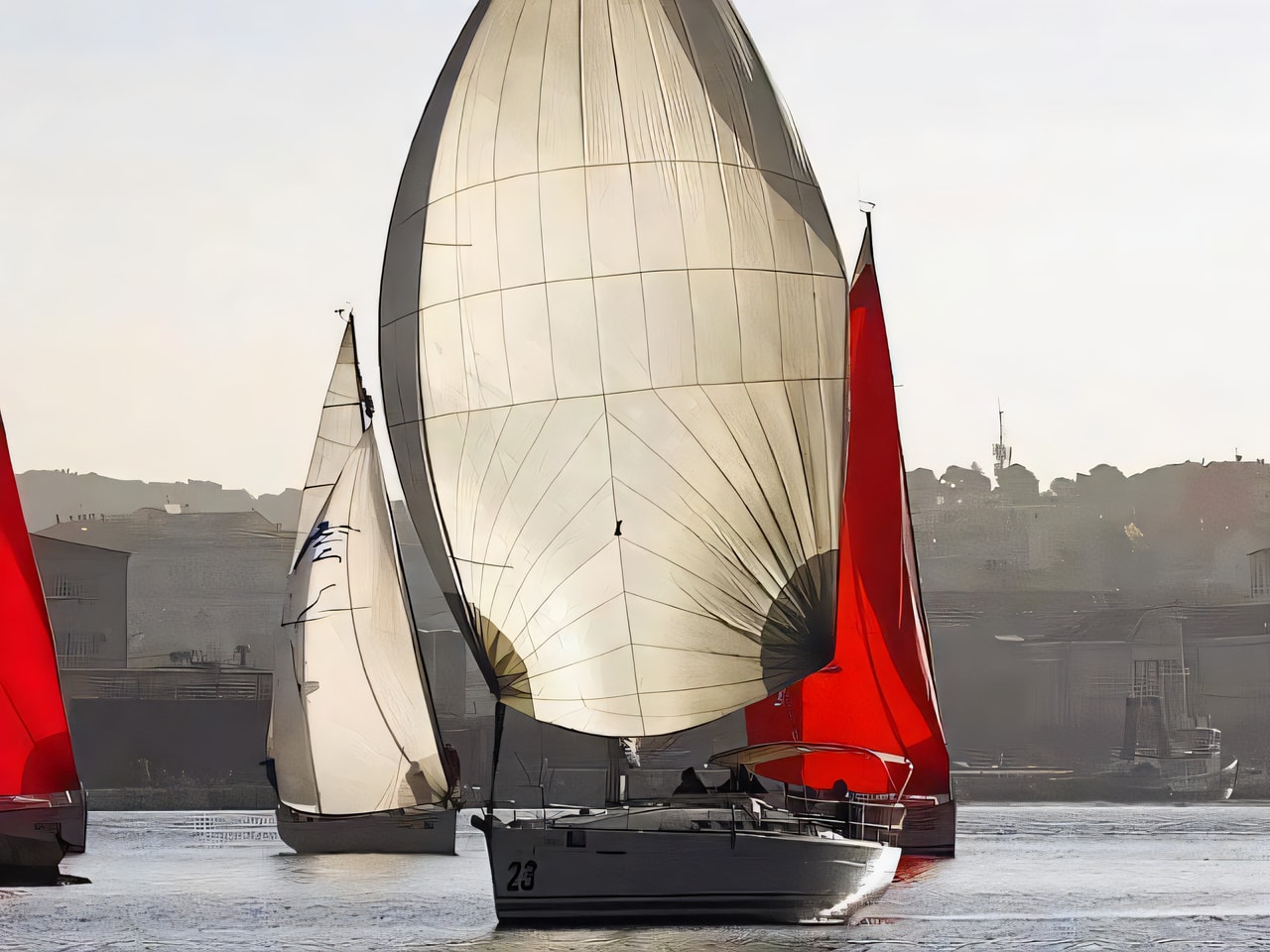 Exterior overview of First 35 sail boat for charter from Pula Marina Polesana in the Istria / Kvarner sailing area Croatia