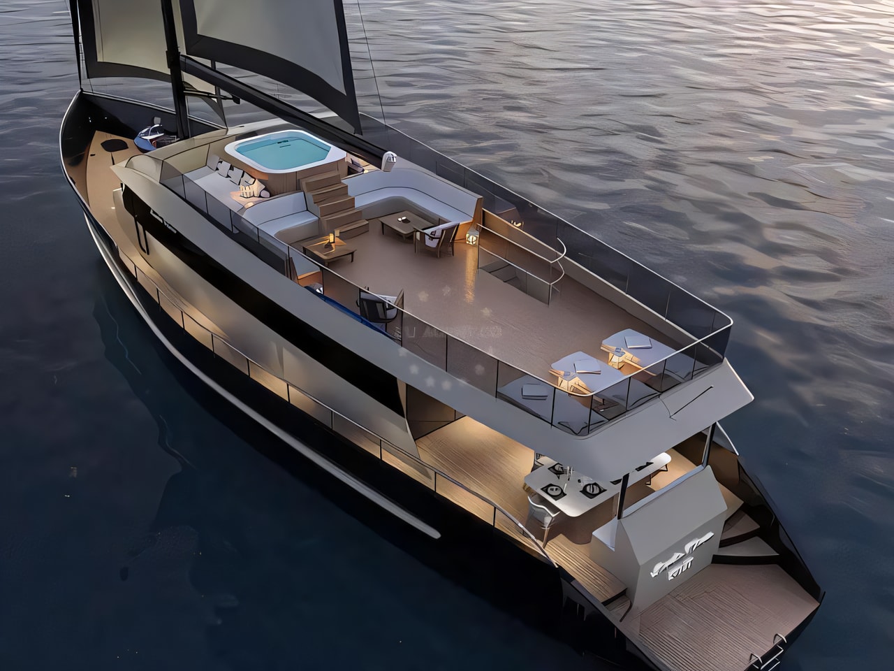 Exterior overview of Gulet Santa Clara gulet or cruiser for charter from Adriatic Croatia