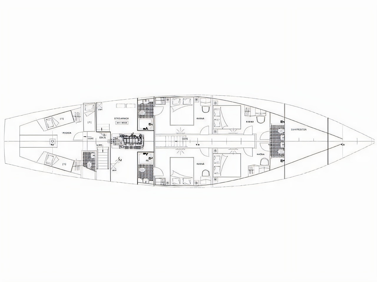 Interior of Gulet Santa Clara gulet or cruiser with 4 cabins Croatia yacht charter