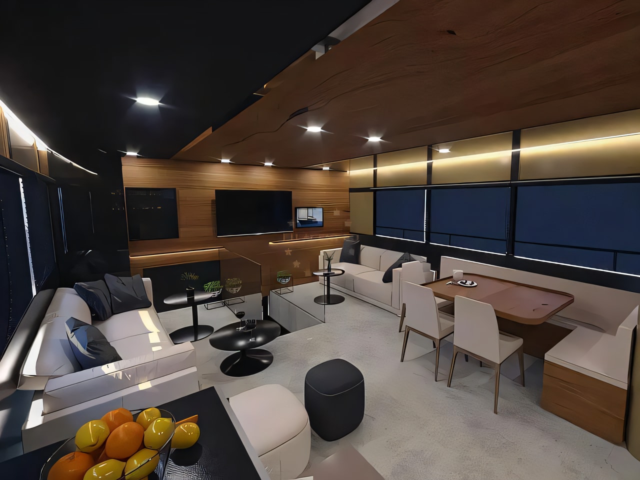 Layout of Gulet Santa Clara gulet or cruiser with 4 cabins Croatia yacht charter