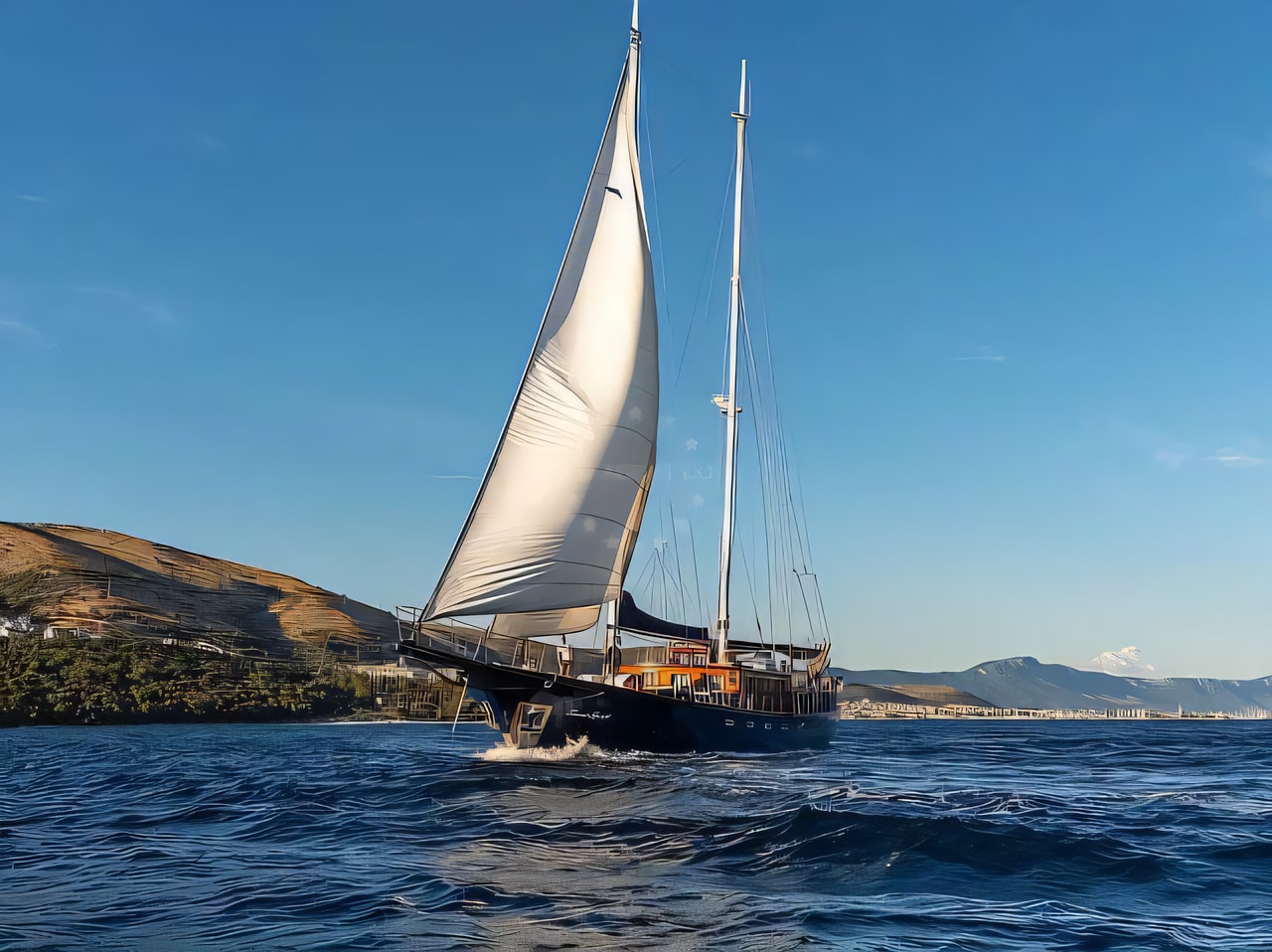 Exterior overview of Gulet Smart Spirit gulet or cruiser for charter from Split ACI Marina in the Split sailing area Croatia