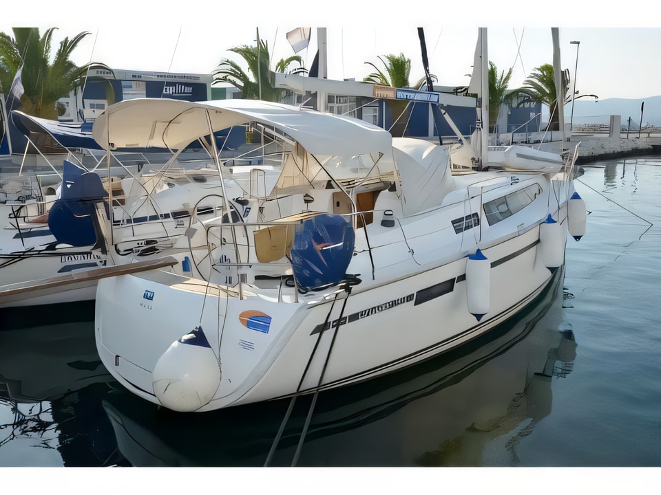Exterior overview of Bavaria Cruiser 33 sail boat for charter from Pirovac in the Sibenik sailing area Croatia