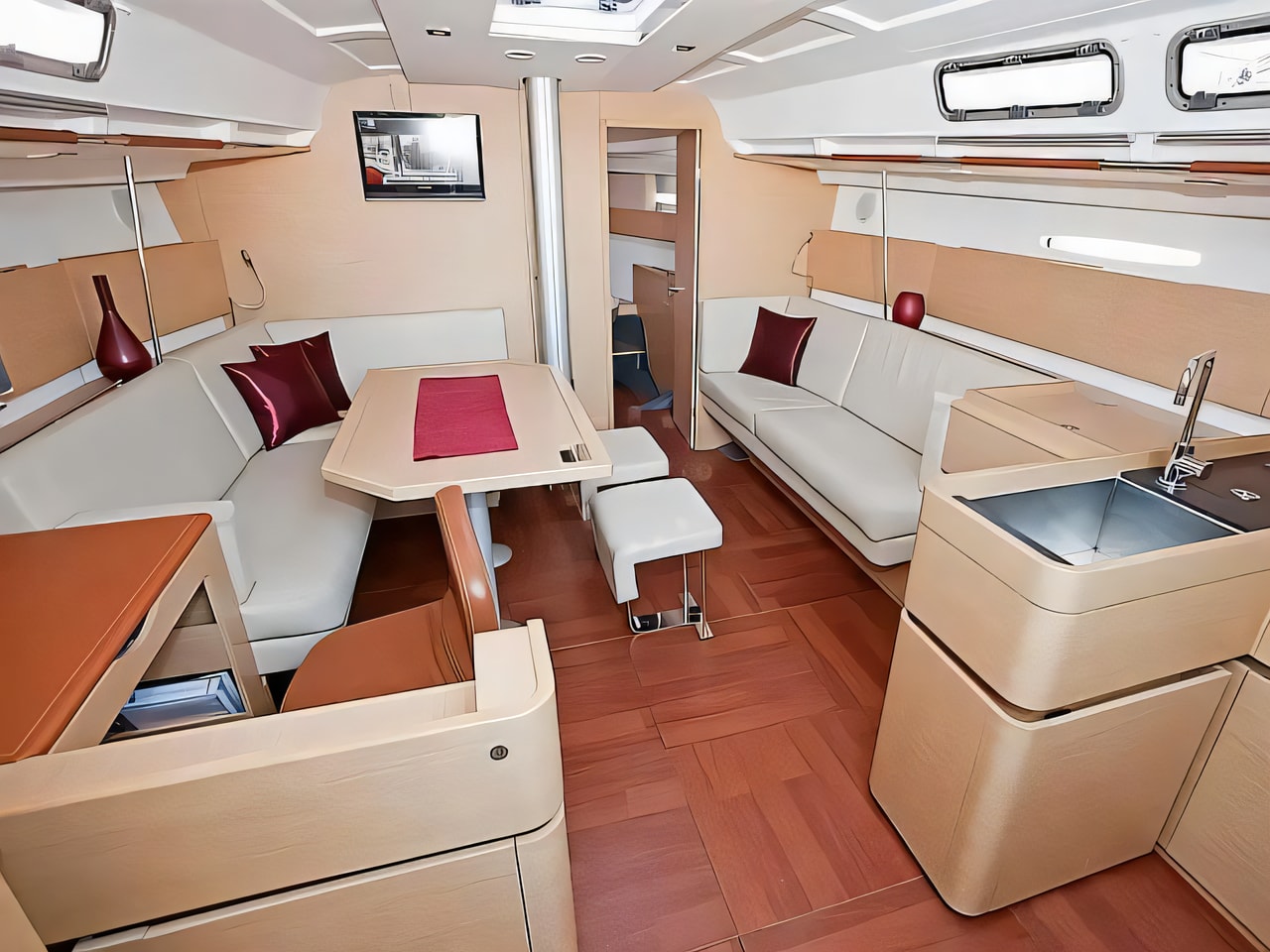 First 45 yacht layout 3 cabins Croatia charter