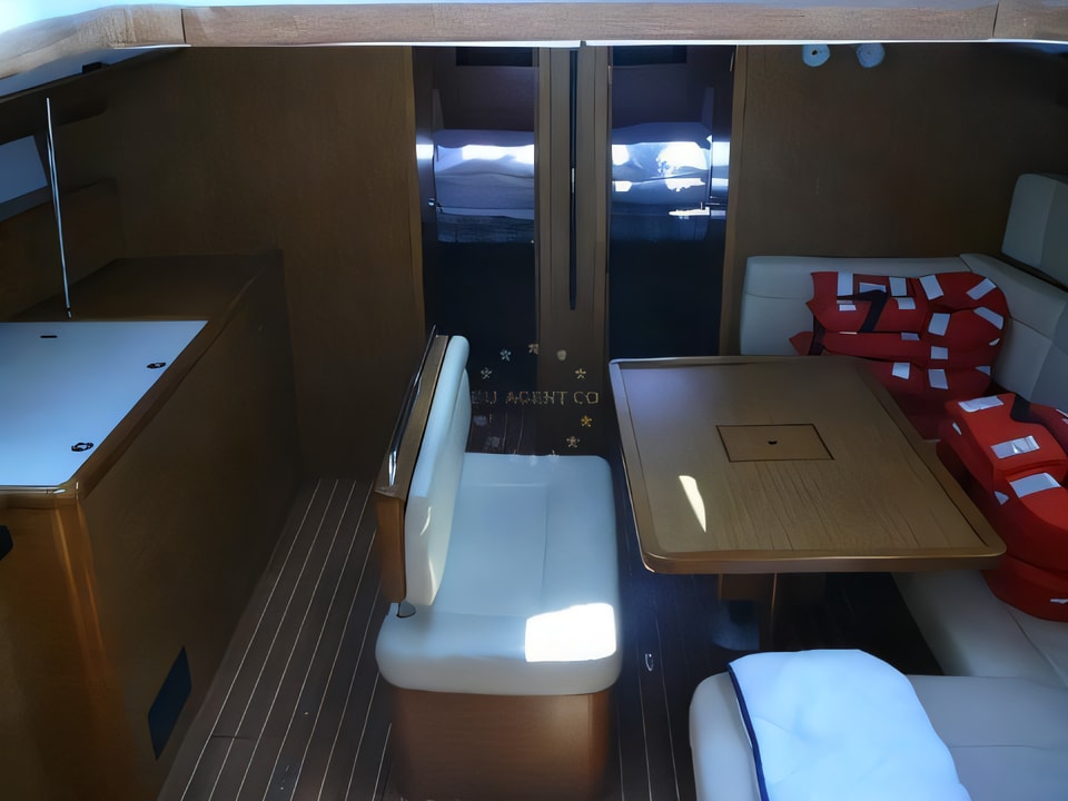 Interior of Sun Odyssey 49i sail boat with 4 cabins Croatia yacht charter