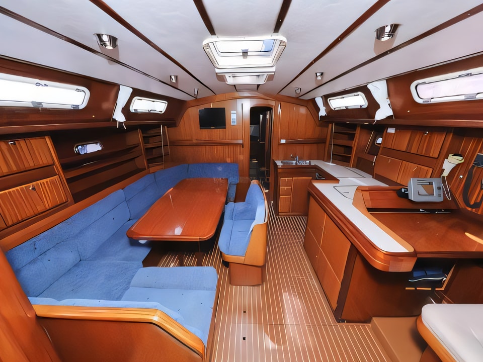 Interior of Bavaria 50 sail boat with 5 cabins Croatia yacht charter