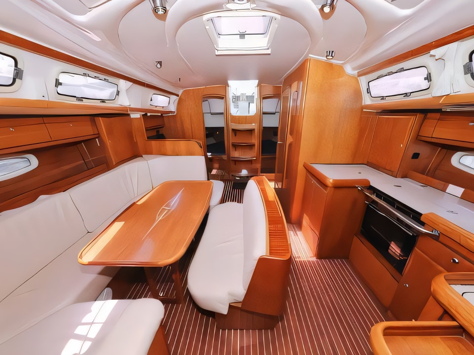 Interior of Bavaria 46 Cruiser sail boat with 4 cabins Croatia yacht charter