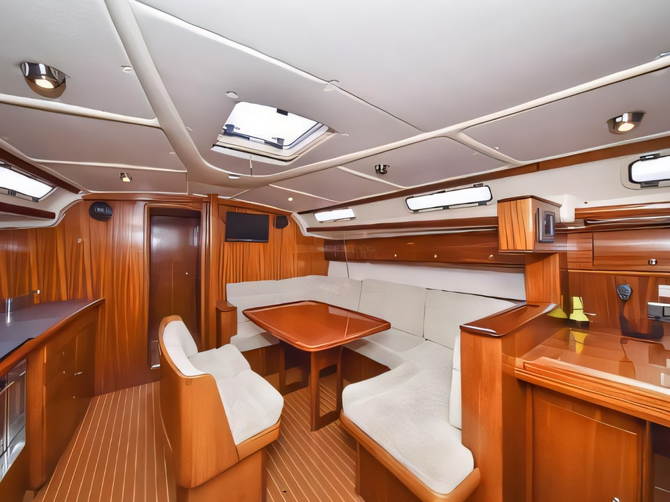 Interior of Bavaria 44 sail boat with 4 cabins Croatia yacht charter