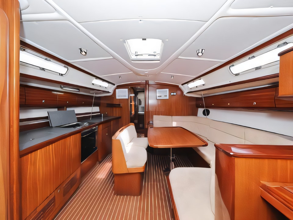 Interior of Bavaria 44 sail boat with 4 cabins Croatia yacht charter