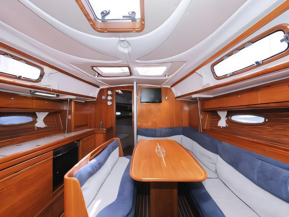 Interior of Bavaria 39 Cruiser sail boat with 3 cabins Croatia yacht charter