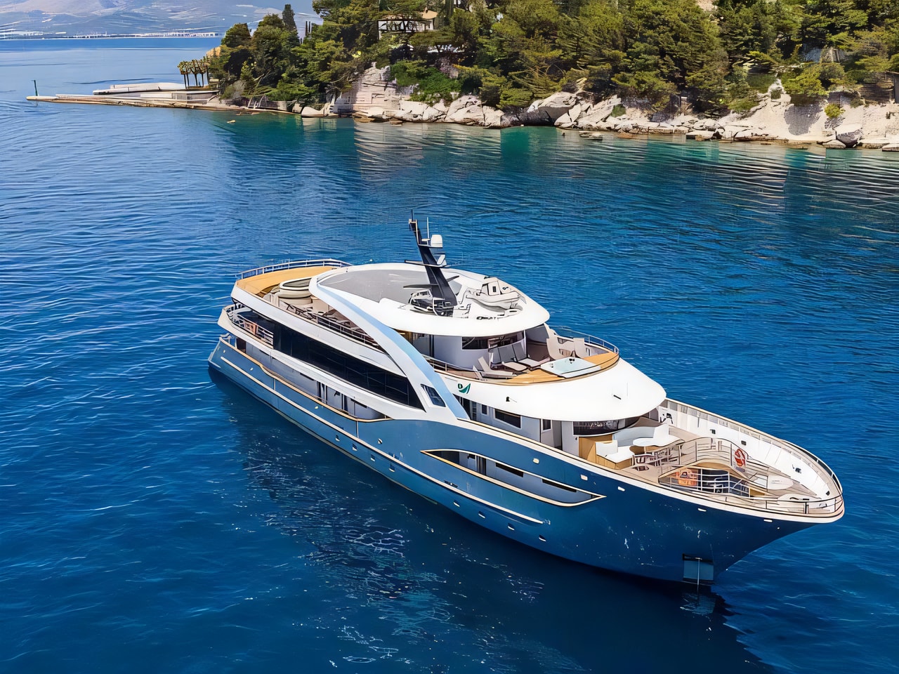 Exterior overview of Motoryacht Bella motoryacht for charter from Split ACI Marina in the Split sailing area Croatia