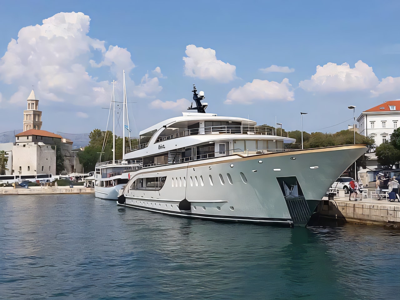 Exterior overview of Motoryacht Riva motoryacht for charter from Adriatic Croatia